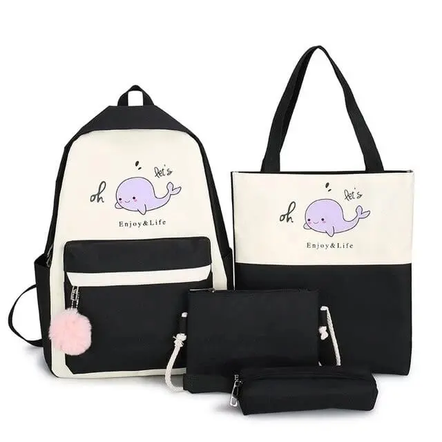 TAS RANSEL 4 IN 1 TERBARU TAS RANSEL KEKINIAN TAS SEKOLAH TAS REMAJA TAS SMP SMA TAS SEKOLAH MOTIF JEPANG Wanita