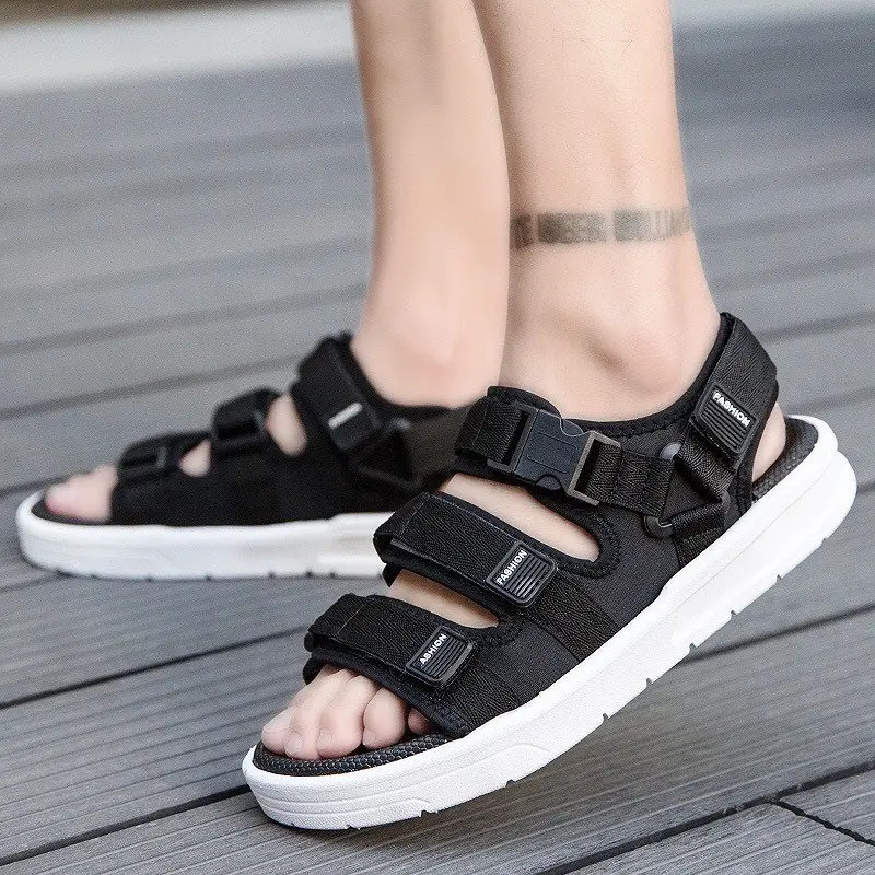 Dép Sandal Quai Hậu Nam Nữ Mẫu Mới New2023 Loại Xịn Cao Cấp Loại 1,Kiểu Dáng Thể Thao Siêu Cá Tính,Quai Dán Và Cài Chốt,Dép xăng đan Mũi tròn Đế Bằng DéP