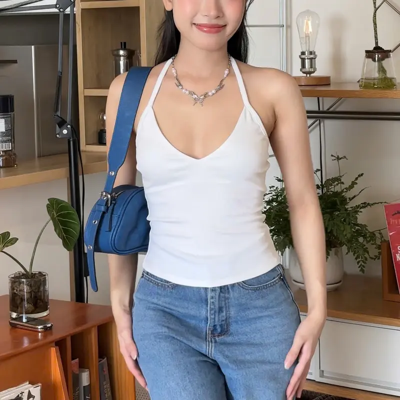 [CÓ MÚT] Áo yếm hở lưng ôm body thiết kế nữ tính - Áo yếm KARA Top JUICY CLUB 4