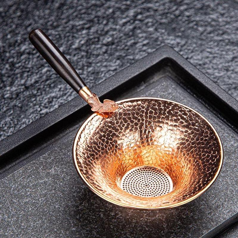 Lọc trà đồng đỏ gò tay cao cấp 0