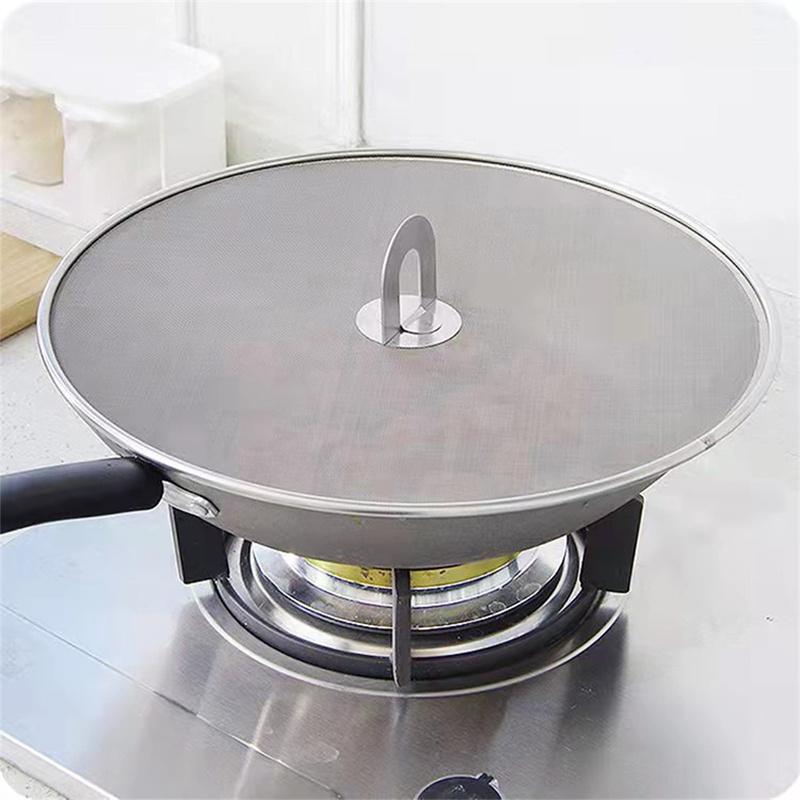 Product Introduction of 25-33cm Oil Splash Proof Mesh Cover Grease Splatter Screen Frying Pan Lid Home Spill Proof Mesh Cover Kitchen Tools<Easy Cook> 23
