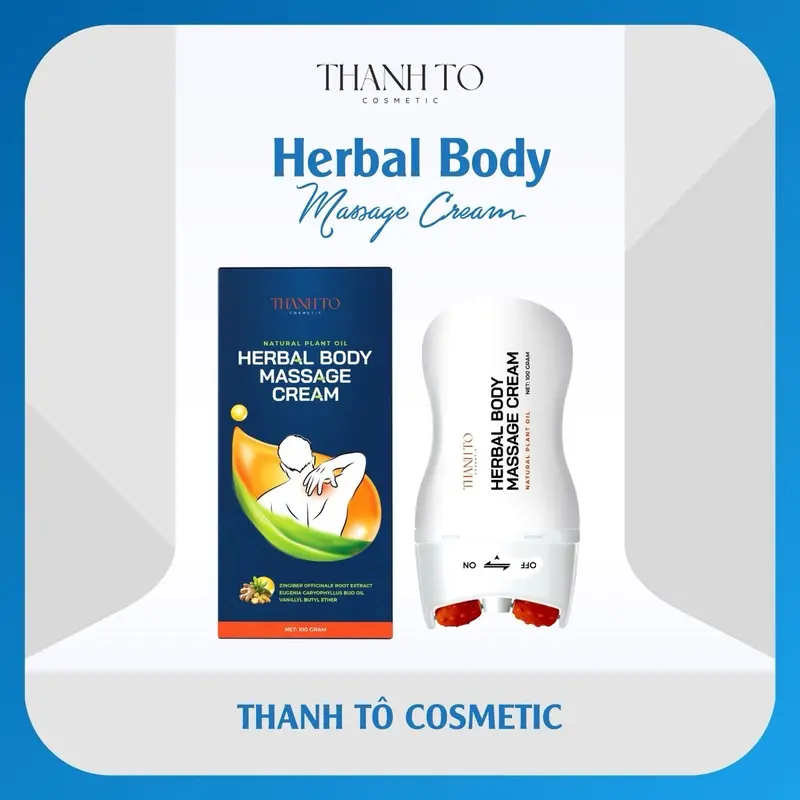 Kem Dầu Thanh Lăn Massage Herbal Body ( Hỗ trợ giảm nhức mỏi ) đầu lăn cao su 8