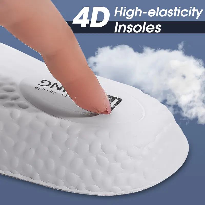 Đệm lót giày bằng Memory Foam, 4D, Thích hợp cho thể thao, Đế lót giày hấp thụ sốc, Đệm chạy, thoáng khí, có độn gót chân, Chèn chân 2