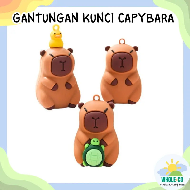 Gantungan Kunci Capybara Premium Hewan Kapibara Aktivitas Boba Mandi Lucu Unik Imut Termurah Grosir Cod 2