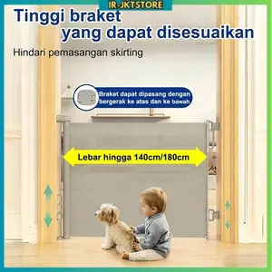 Pagar Pengaman Bayi Retractable | Pintu Bayi Jala Lipat & Dapat Diregangkan KELL