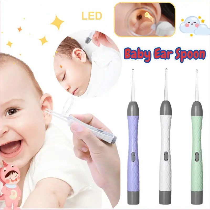 Children's Earwax Removal Tool Illuminated LED Ear Cleaning Tool Eechargeable Children's And Adult Ear Care
