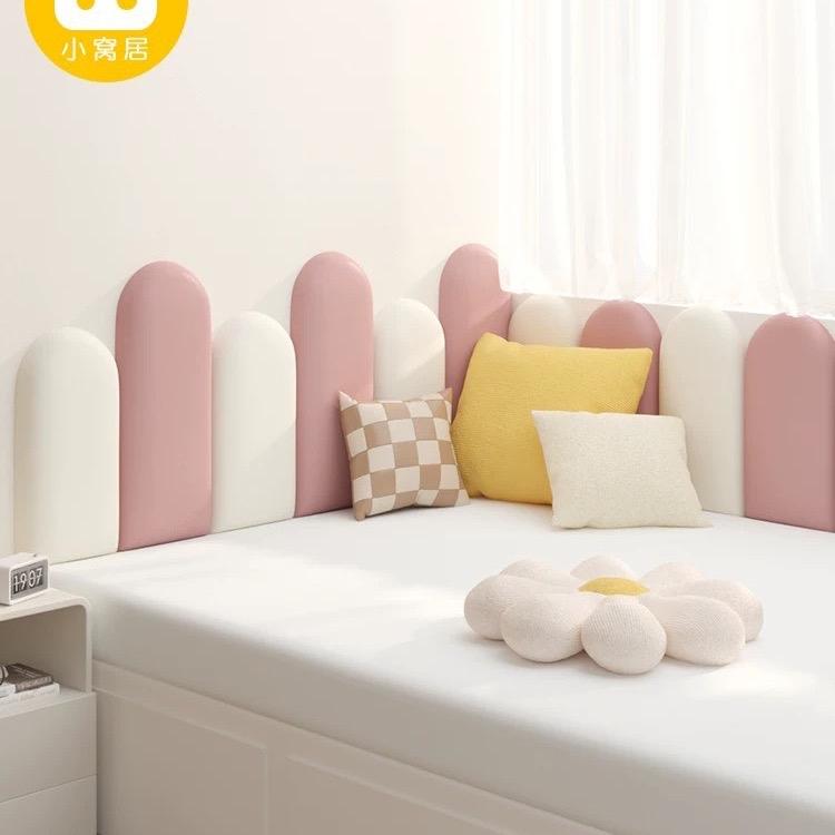 20cm*40 tấm đệm ốp tựa đầu giường bo tròn đầu chống va đập cho bé 0