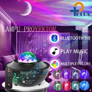 PPlus Lampu Proyektor Speaker Langit Tidur  Malam Berbintang  2in1 Galaxy Nebula Lamp Starry projector-vario hybrid-Lampu kamar aesthetic-Lampu led kamar-speaker bluetooth-lampu led yang viral bluetooth green room  usb  Projector Sensor Cable