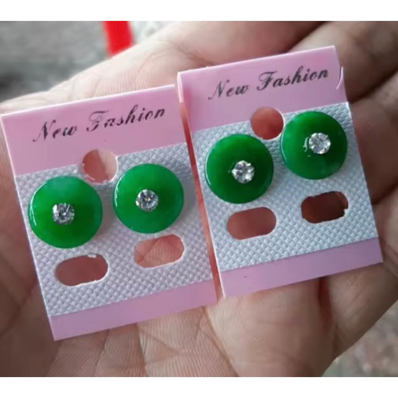 Product Introduction of {oo89}   BÔNG TAI ĐÁ CẨM THẠCH TỰ NHIÊN TUYỆT ĐẸP - HÀNG GIA CÔNG TẠI SHOP - MANG LẠI MAY MANWSS BÌNH AN - HÌNH CHỤP THẬT 100% 0