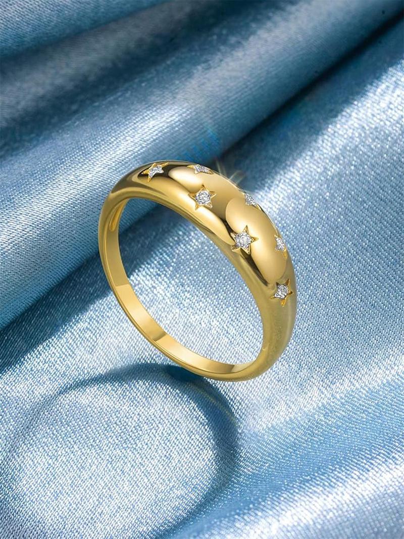 Product Introduction of S925 Sterling Silver Women's Elegant Artificial Zircon Inlaid Ring, Exquisite Trendy Ring, Fashionable Jewelry Accessories for Women As Gift 3