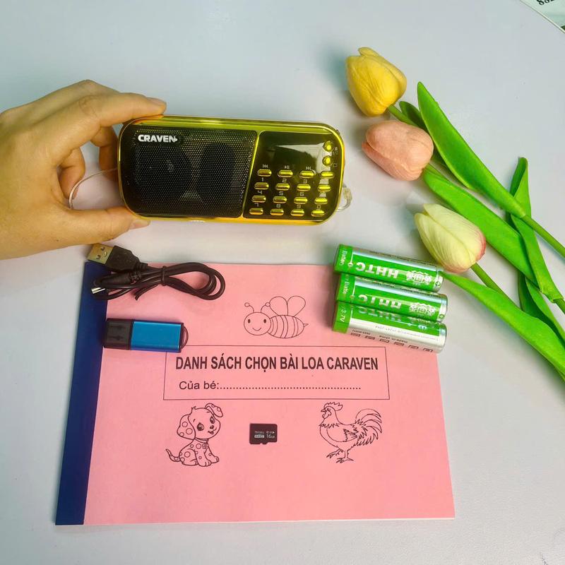 (TẶNG ĐẦU ĐỌC THẺ)Bộ loa cho bé 0-10 tuổi tắm ngôn ngữ với list nhạc tâm huyết hơn 2000 bài cả Việt và Anh (loa 3pin)