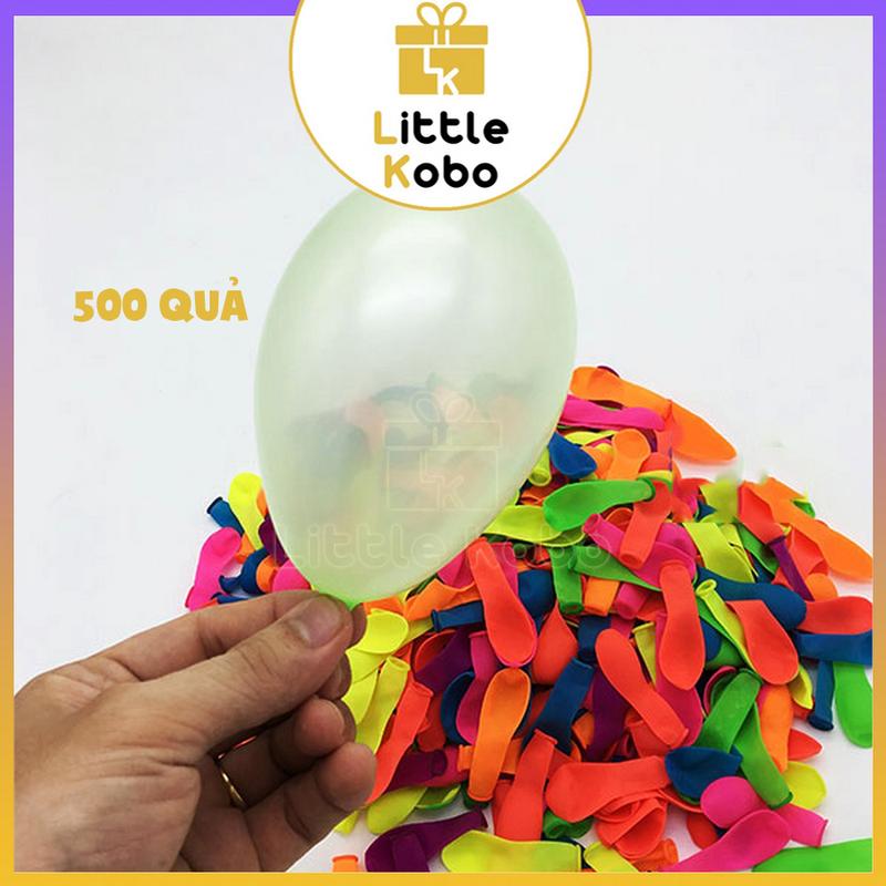 Bộ 500 Bong Bóng Nước Chùm Loại Tốt Bóng Nước 500 Cái 10cm Tròn Trơn Đủ Màu Đồ Chơi Xả Stress Mùa Hè Xả Stress Giải Trí Giảm Stress Toy