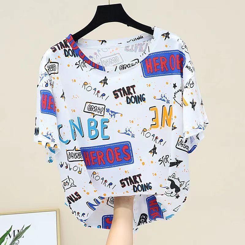 Product Introduction of Áo Thun ngắn Tay Phong Cách Hàn Quốc Mùa Hè Mới, Ngoại Cỡ, Dành Cho Nữ, Dáng Rộng Vừa Vặn, Quần Áo Ngoại Cỡ, Áo Giấu Bụng, [Đánh Giá Tích Cực 1004] 26