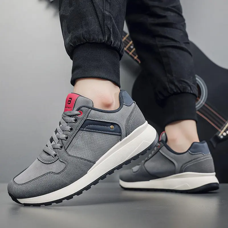 PANARYBODY Sepatu Pria Model Baru Warna Abu abu Sneakers Cowok Ringan Nyaman Sol Anti Slip QN8086 4