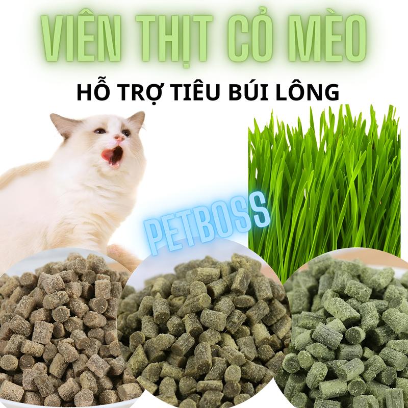 GÓI 50GR VIÊN THỊT CỎ MÈO TIÊU BÚI LÔNG LÀM SẠCH RĂNG BÁNH THƯỞNG CHO MÈO