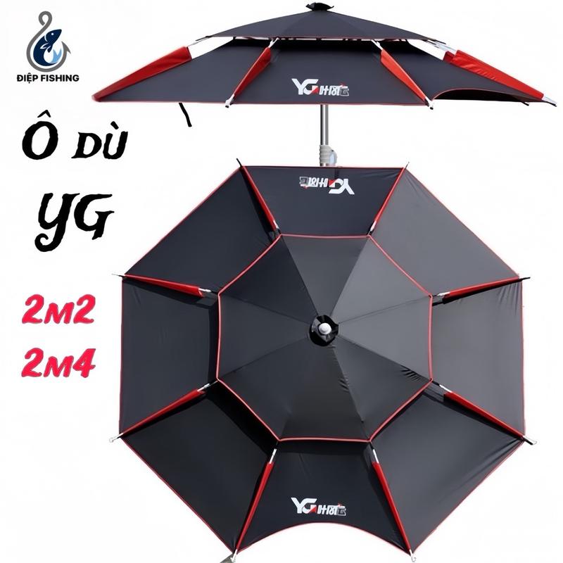 ( CHÍNH HÃNG ) Ô Dù Câu Cá Ô Che Nắng Mưa, Ô YG 2 Tầng Siêu Bền Đủ Độ Dài 2m2 - 2m4. Vải Ô YG Thay Thế Có Các Màu Đen, Xanh, Xám, Vàng, Đỏ Đi Câu Bắt Cá Fishing oca uca ôchong nuoc