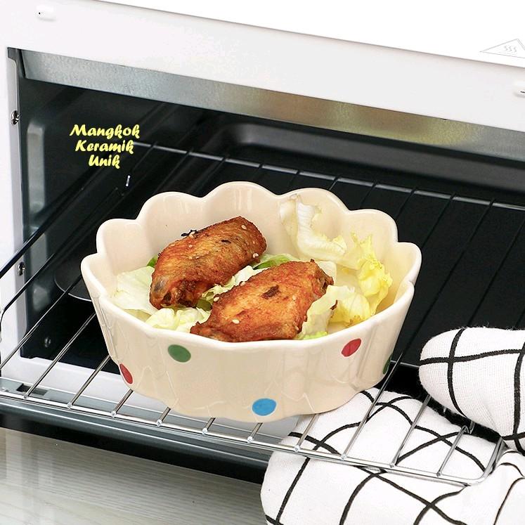 Mangkok saji Bulat Polkadot 3