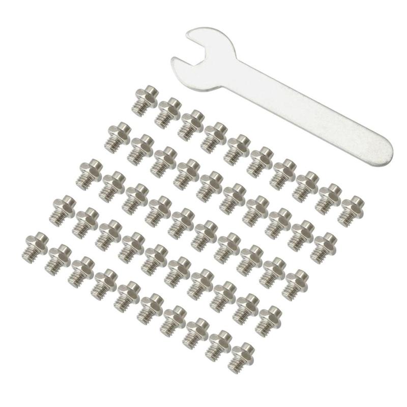 50x Bike Pedal Screws Fixed Studs High Quality Skid-Proof Nail Hexagon Bolts for MTB Road Bike Cycling Parts Accessories 8x6mm 2