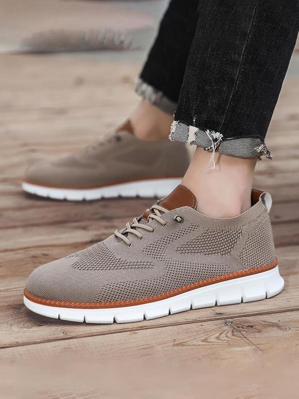 Men's Sporty Lace Up Low Top Sneakers, 1 Pair 2025 New Casual Comfortable Breathable Running Shoes for Men, Fashionable Workout Sneakers for Daily Wear, Athletic Shoes, Jogging Shoes 8
