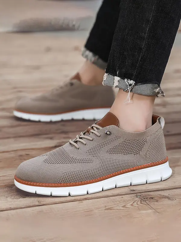 Men's Sporty Lace Up Low Top Sneakers, 1 Pair 2025 New Casual Comfortable Breathable Running Shoes for Men, Fashionable Workout Sneakers for Daily Wear, Athletic Shoes, Jogging Shoes 8