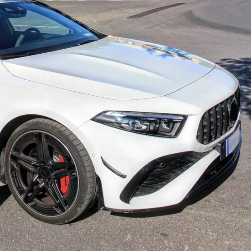 A Pair Front Bumper Outer Side Splitter Canard Trim For Mercedes-benz A Class W177 A180 A200 A220 A250 A35 A45 AMG LCI 2019-2023 3
