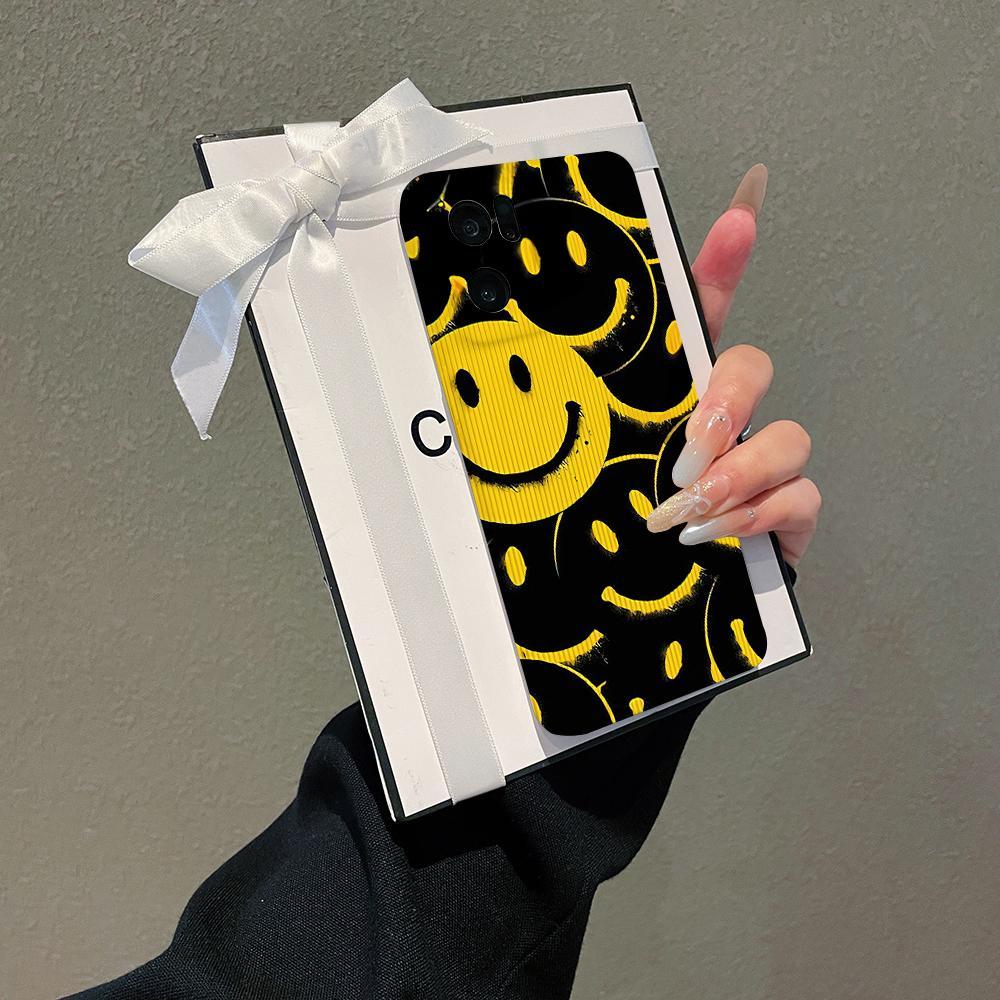 เคสโทรศัพท์มือถือแบบเต็มหน้าจอ พร้อมฟิล์มหน้ายิ้ม เหมาะสำหรับ OPPO A3X PRO, A5X, A17, A38, A55, A57,