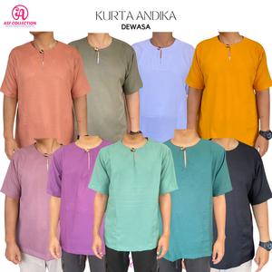 KURTA ANDIKA LENGAN PENDEK/KURTA RAYA COMOCREPE/KURTA MURAH/KURTA LELAKI RAYA