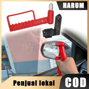 Pemecah Kaca Mobil Emergency Safety Hammer With Steel Wire Alat Pemecah Kaca Mobil