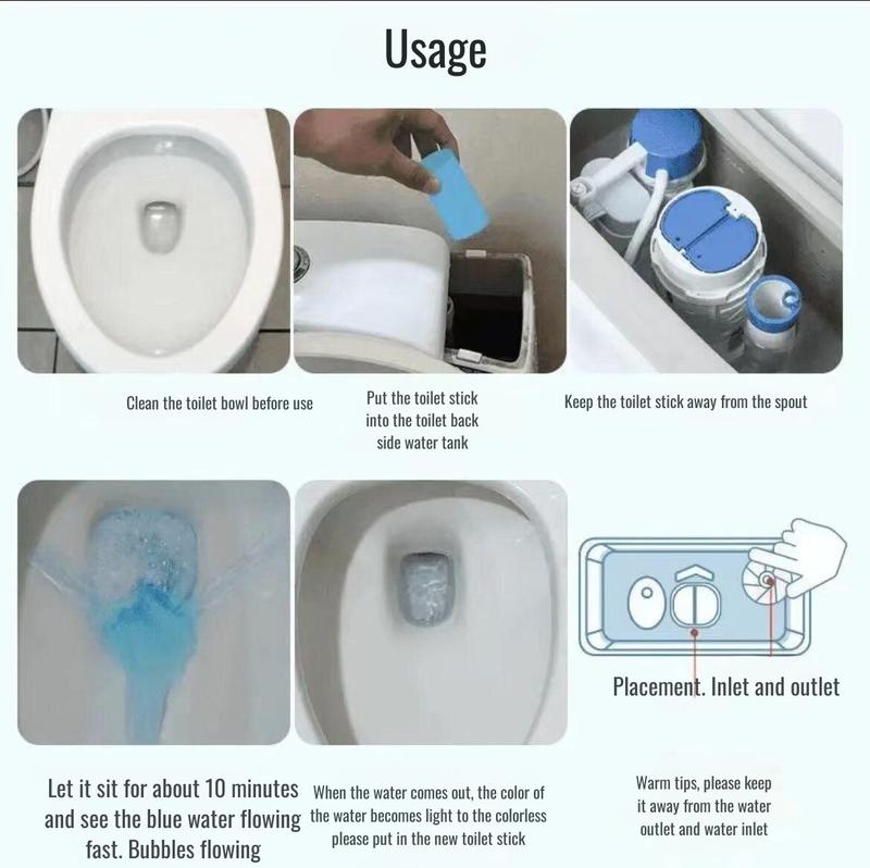 Product Introduction of COMBO 4 Trinh Chất Làm Sạch Nhà Vệ Sinh, Dán Làm Sạch Nhà Vệ Sinh Tự Động, Màu Xanh Dương, Làm Sạch Bong Bóng, Khử Mùi, Dụng Cụ Hữu Ích, Khử Mùi Nhà Vệ Sinh[NGS] 3