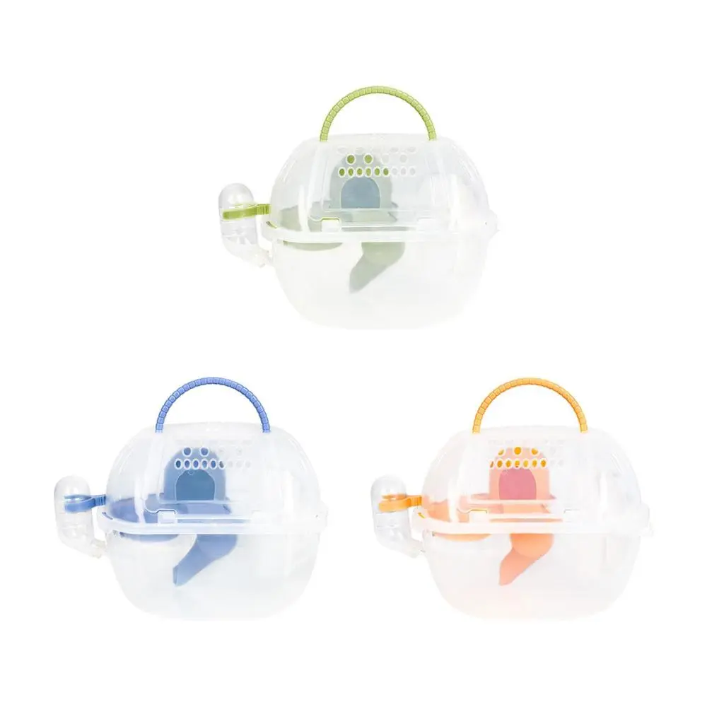Hamster Travel Carrier Cage Transparent for Hedgehog Vacation Dwarf Hamster
