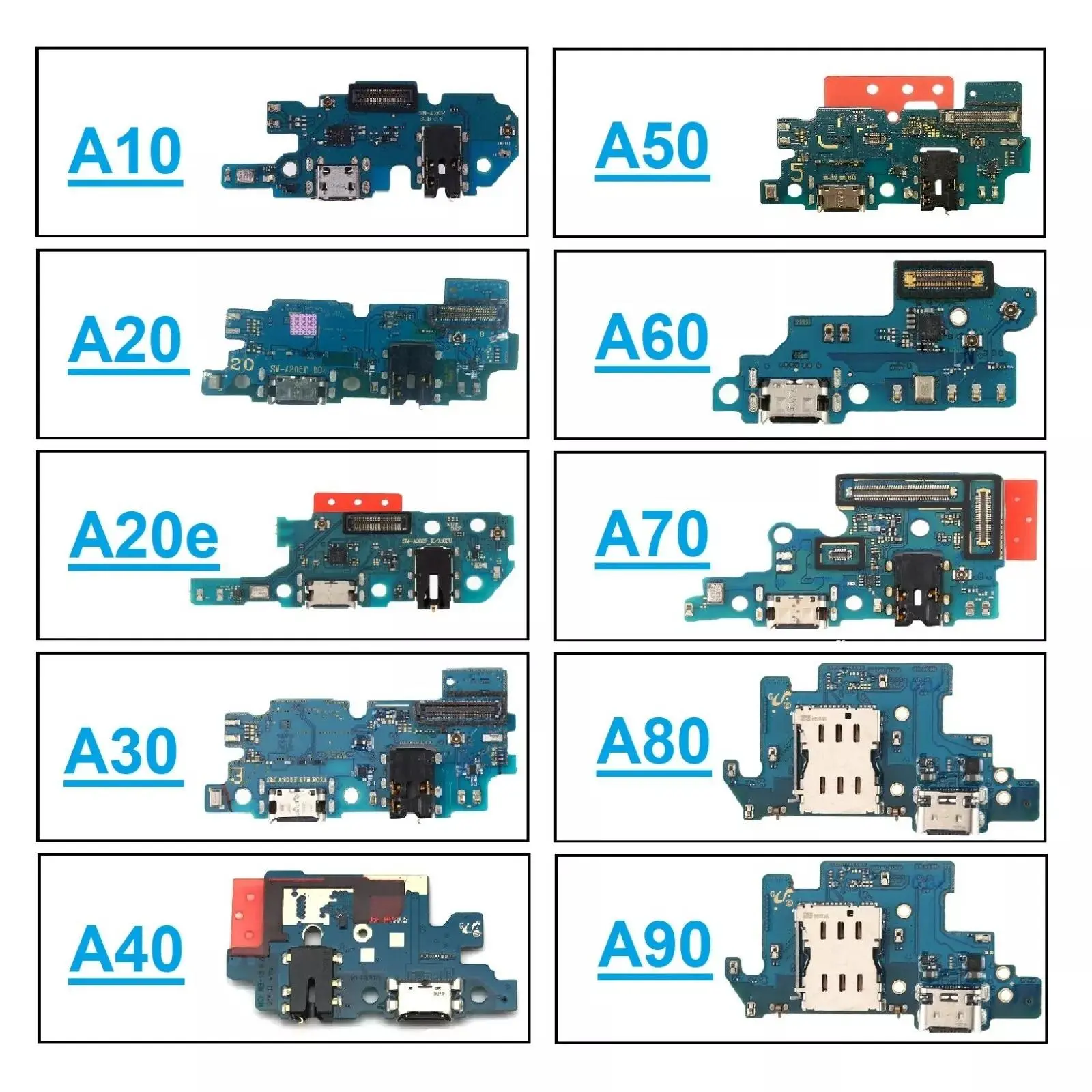 Charging Port For Samsung A10 A20 A30 A40 A50 A70 A80 Dock Connector Mic Jack