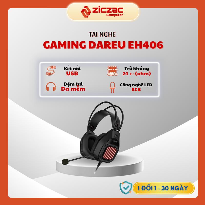 Tai nghe Gaming DareU EH406 | EH416 | EH469 giả lập 7.1 chính hãng bảo hành 12 tháng Nghe Nhạc Earphone đệm cao su êm ái giá rẻ có Led