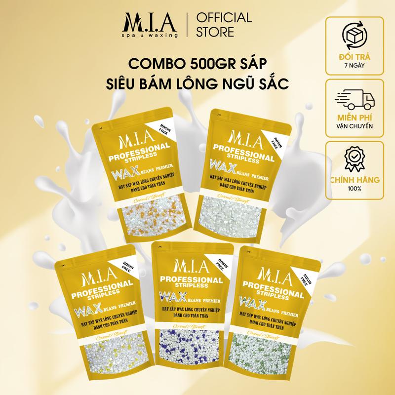 Combo 500gr Sáp Wax Lông cao cấp Ngủ Sắc M.I.A waxing wax toàn thân, wax nách, wax tay chân, sáp tẩy lông nách