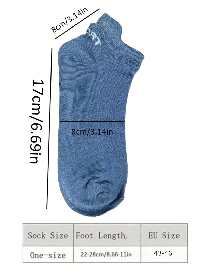 Product Introduction of Men's 5 Pairs Letter Print Ankle Socks, Casual Comfortable Breathable Low Cut Socks for Daily Wear, Men Knitting Socks for All Seasons 1