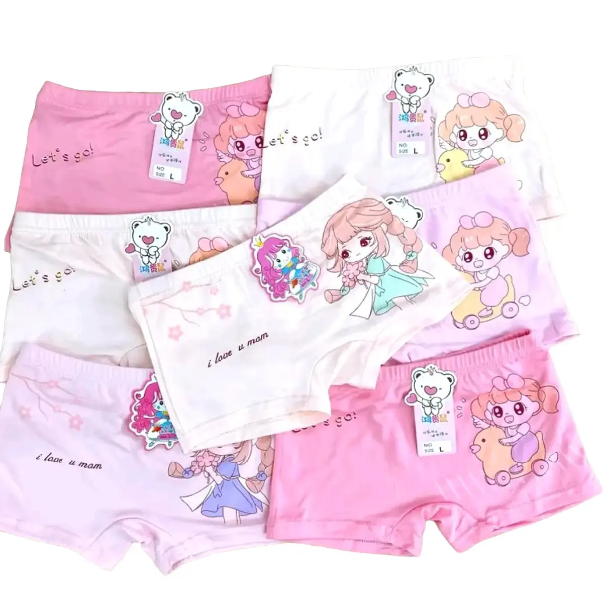 Combo 10 quần chíp đùi cho bé gái. chất cotton mềm, mịn, thoáng mát. có size từ 7kg-34kg. tặng kèm quà ngẫu nhiên cho bé.