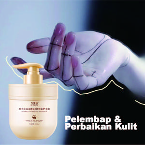KRIM TANGAN PEMUTIH & ANTI KERIPUT - Vitamin E, Pelembab Tangan Kering & Kasar, Wangi Bunga Melati Asli (300ml)