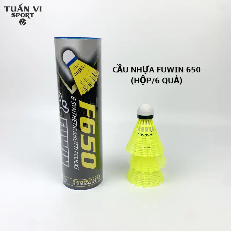 Quả cầu lông bằng nhựa siêu bền luyện tập trong và ngoài nhà Fuwin F650 ( hộp 6 quả ) 0