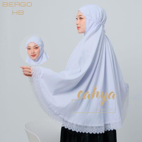BERGO UMROH HAJI SELETING RENDA MEWAH BAHAN KATUN PREMIUM HIJAB KHIMAR UMROH MUKA RENDA Syari 0