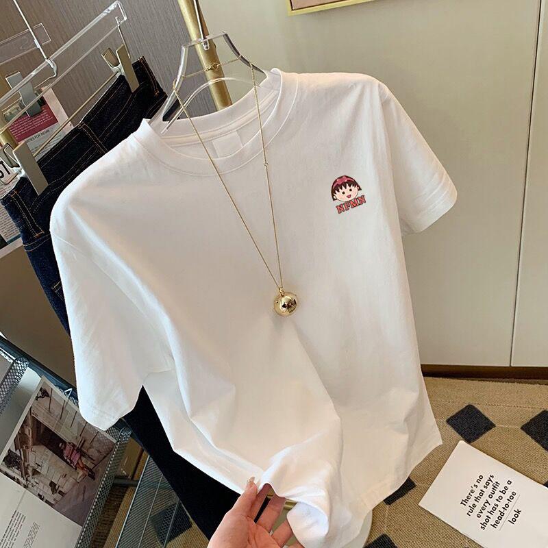 Áo Thun Tay Ngắn, Dành Cho Nam Và Nữ, Hàng Mới Về, Tất Cả Cotton, Thiết Kế Dáng Rộng Rãi, Thích Hợp Cho Các Cặp Đôi, Trang Phục Mùa Hè 3
