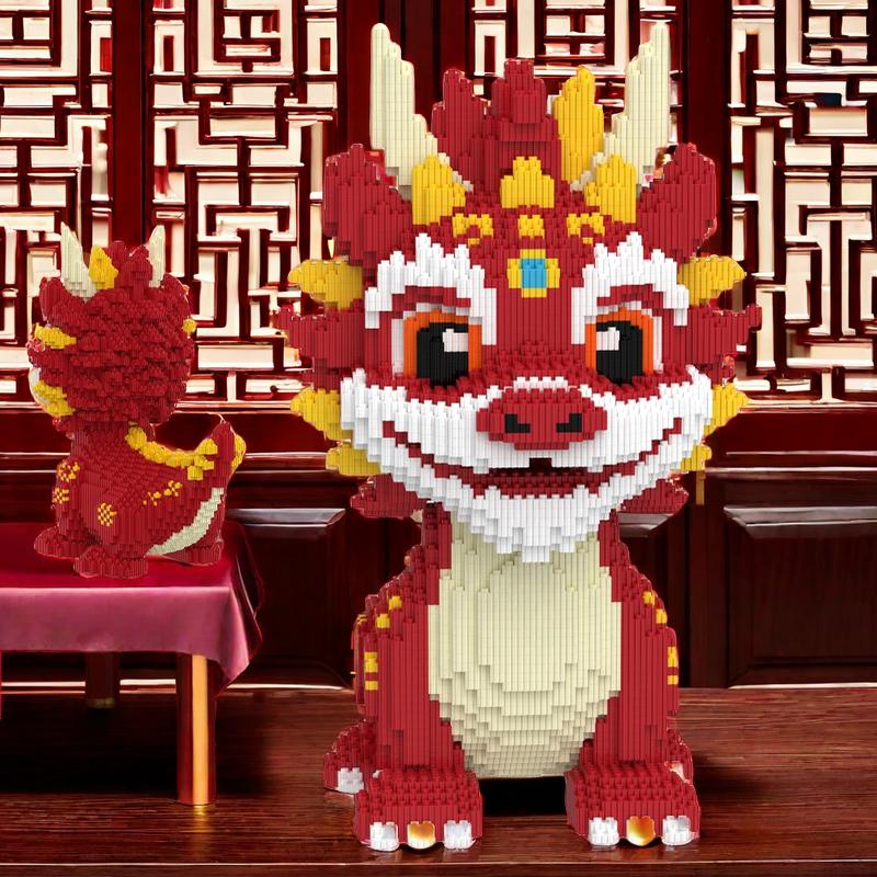 Đồ Chơi Khối Xây Dựng, Dragon Đẹp Trai Mới, Siêu Lớn, Thiết Kế Linglong Núi Và Biển, Quà Tặng, Đồ Trang Trí Ba Chiều, Tương Thích Với Các Khối Xây Dựng Khác 3