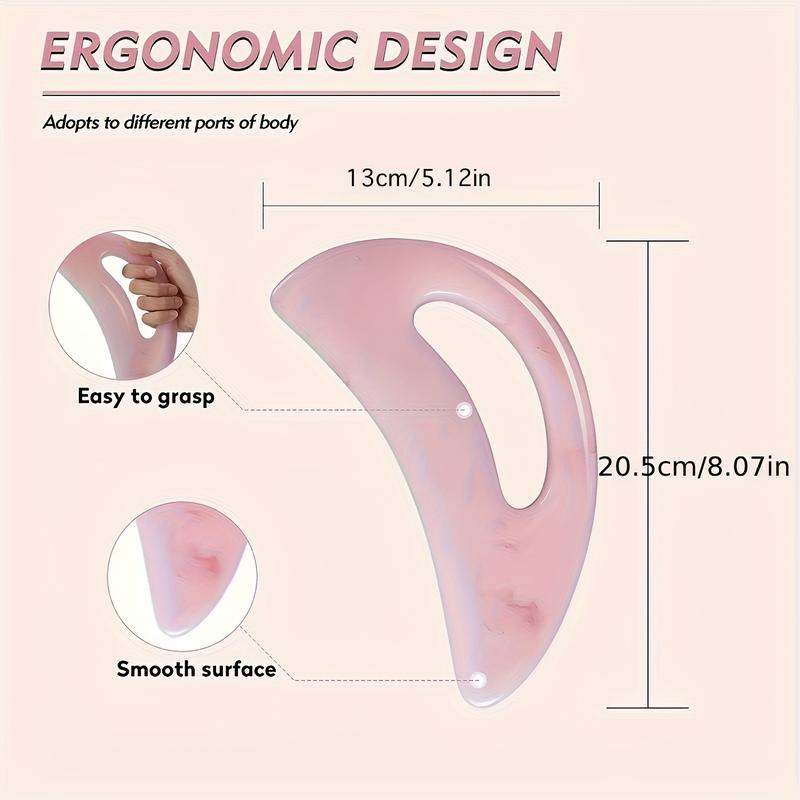 Product Introduction of 1pc Gua Sha Massage Tool With Handle, Resin Larger Gua Sha Scraping Tool, For Back Neck Face Leg Massage 2