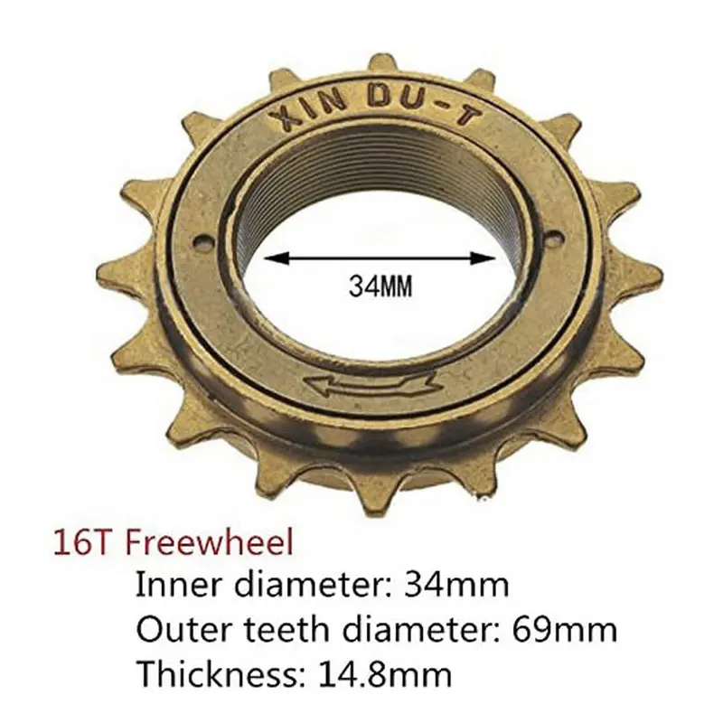 Phụ Kiện Xe Đạp, Bánh Răng Xe Đạp 34MM, 12T / 14T / 16T Bánh Xe Tự Do Xe Đạp, Bánh Xích Tốc Độ Đơn, Thích Hợp Cho Xe Đạp 4