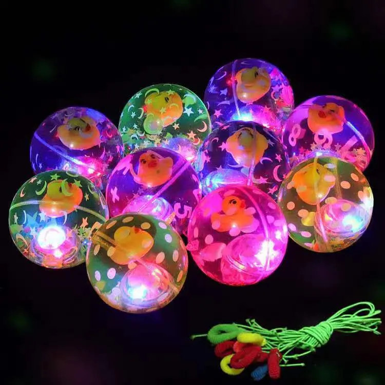 Mainan Anak Bola Bekel LED Bola Karet Air / Super Glitter Ball Water Ball