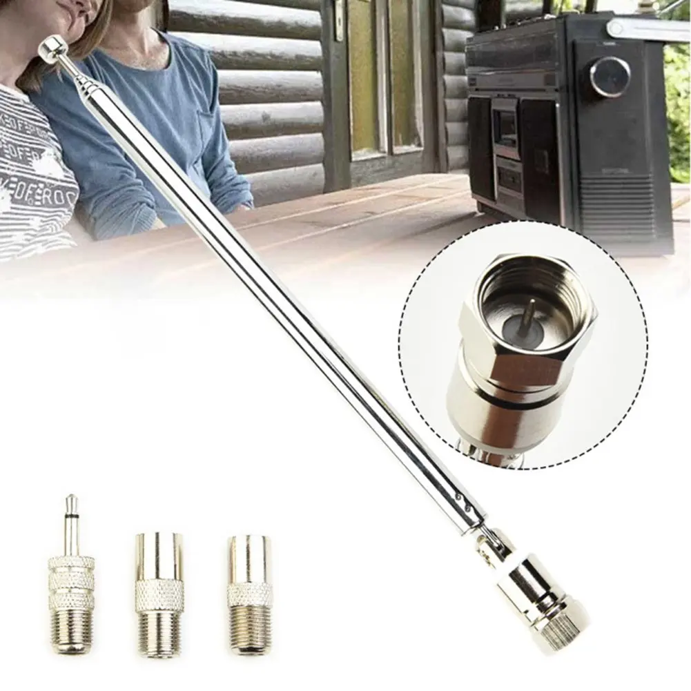 Telescopic DAB FM Radio Aerial w 3 Adapter HiFi AV Receiver Mini