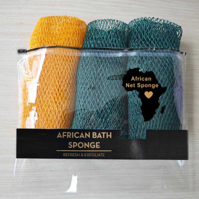 3 PCS Authentic African Exfoliating Net Bath Sponge - TikTok Shop