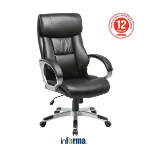 Informa Umura Kursi Kantor Sandaran Tinggi - Hitam Kursi Kerja Putar Direktur Tempat Duduk Perabot Kantor