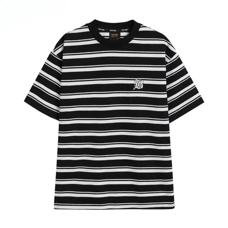 Áo Thun Sọc, Phong Cách Mơ Ước, Unisex, ngắn Tay, Cổ Tròn, SM059 Menswear Nam 2