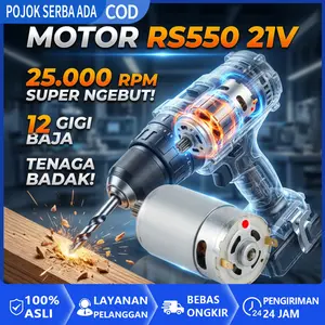 RS550 Motor Dinamo DC Rs550 DC 21V Motor High speed Pengganti Bor Baterai Cordless/Rs550 Dinamo Motor 9/12 tooth