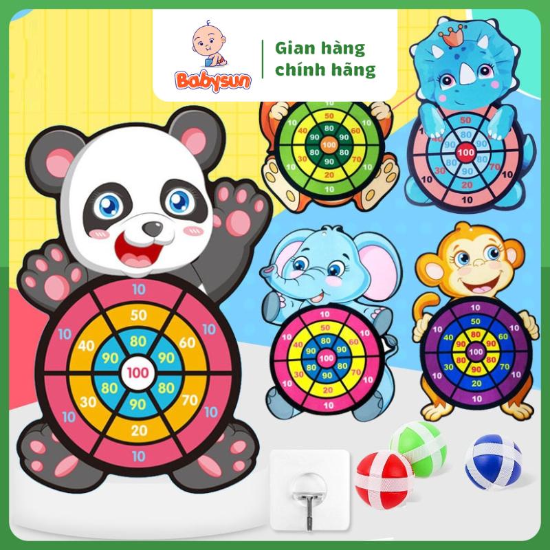 Ném bóng dính, bảng phi tiêu ném bóng rèn luyện sự tập trung cho bé kèm 3 Bóng