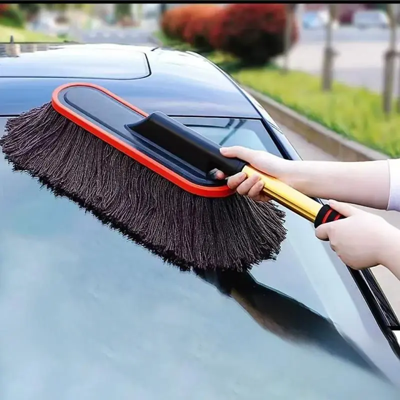 Car Cleaning Brush, Retractable Car Wash Brush, Car Cleaning Tool, Professional Car Wash Accessories for Car Body & Window & Mirror